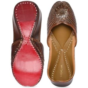 Vibrent Brown Handcrafted Jutti
